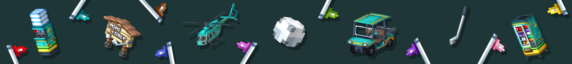 Panorama of the Minecraft Bedrock Marketplace product Mini Golf Resort created by CrackedCubes.
