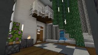 Screenshot of the Minecraft Bedrock Marketplace product Mini Modern Mansion created by CrackedCubes.
