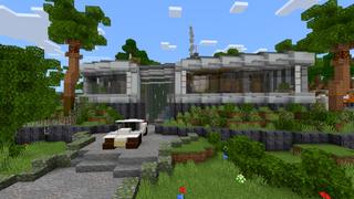 Screenshot of the Minecraft Bedrock Marketplace product Mini Modern Mansion created by CrackedCubes.