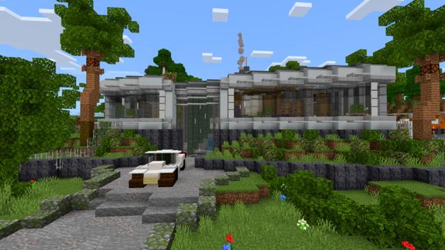 Screenshot of the Minecraft Bedrock Marketplace product Mini Modern Mansion created by CrackedCubes.