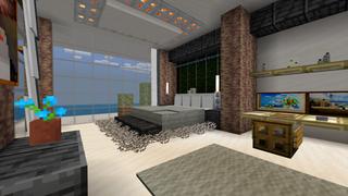 Screenshot of the Minecraft Bedrock Marketplace product Modern Deluxe Mansion created by CrackedCubes.