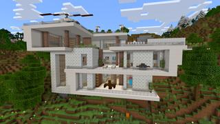 Screenshot of the Minecraft Bedrock Marketplace product Modern Deluxe Mansion created by CrackedCubes.