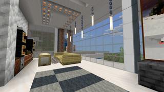 Screenshot of the Minecraft Bedrock Marketplace product Modern Deluxe Mansion created by CrackedCubes.