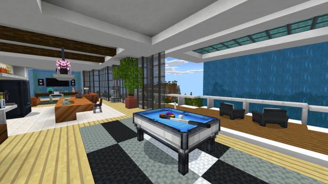 Screenshot of the Minecraft Bedrock Marketplace product Modern Hill Mansion created by CrackedCubes.