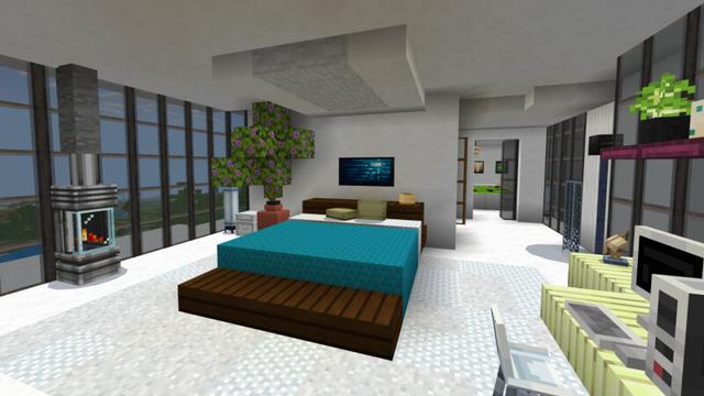 Screenshot of the Minecraft Bedrock Marketplace product Modern Hill Mansion created by CrackedCubes.