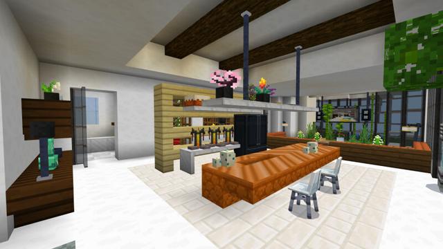 Screenshot of the Minecraft Bedrock Marketplace product Modern Hill Mansion created by CrackedCubes.