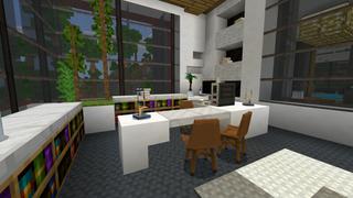 Screenshot of the Minecraft Bedrock Marketplace product Modern Mega Mansion created by CrackedCubes.