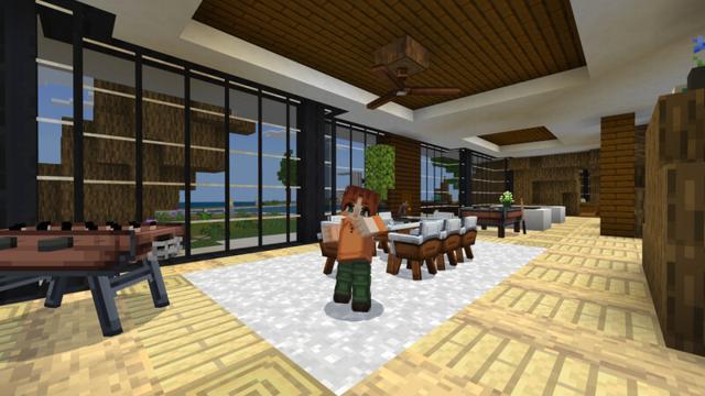 Screenshot of the Minecraft Bedrock Marketplace product Modern Tree Mansion created by CrackedCubes.