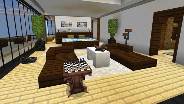 Screenshot of the Minecraft Bedrock Marketplace product Modern Tree Mansion created by CrackedCubes.
