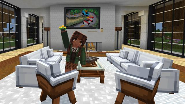Screenshot of the Minecraft Bedrock Marketplace product Modern Tree Mansion created by CrackedCubes.