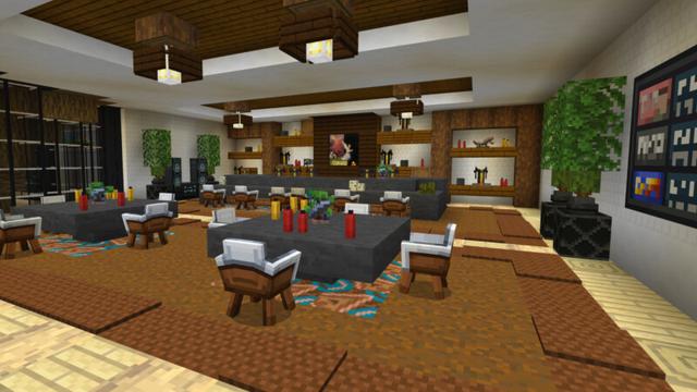 Screenshot of the Minecraft Bedrock Marketplace product Modern Tree Mansion created by CrackedCubes.