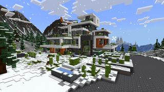Screenshot of the Minecraft Bedrock Marketplace product Mansión moderna de invierno created by CrackedCubes.