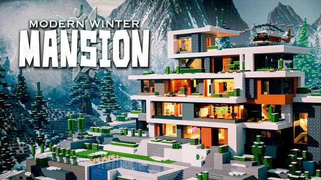 Thumbnail of the Minecraft Bedrock Marketplace product Modern Winter Mansion created by CrackedCubes.