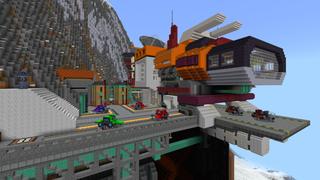 Screenshot of the Minecraft Bedrock Marketplace product Mountain Outpost created by CrackedCubes.