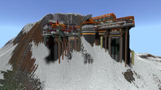 Screenshot of the Minecraft Bedrock Marketplace product Mountain Outpost created by CrackedCubes.