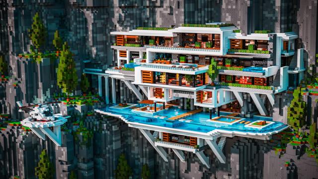 Thumbnail of the Minecraft Bedrock Marketplace product Mountainside Mansion (1.1) created by CrackedCubes.