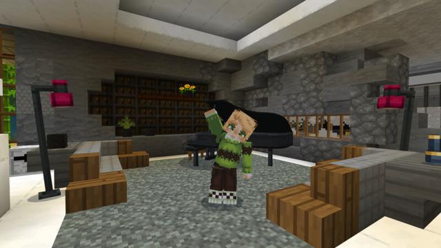 Screenshot of the Minecraft Bedrock Marketplace product Mountainside Mansion created by CrackedCubes.