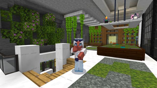 Screenshot of the Minecraft Bedrock Marketplace product Mountainside Mansion created by CrackedCubes.