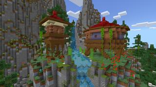 Screenshot of the Minecraft Bedrock Marketplace product Mountainside Temple created by CrackedCubes.