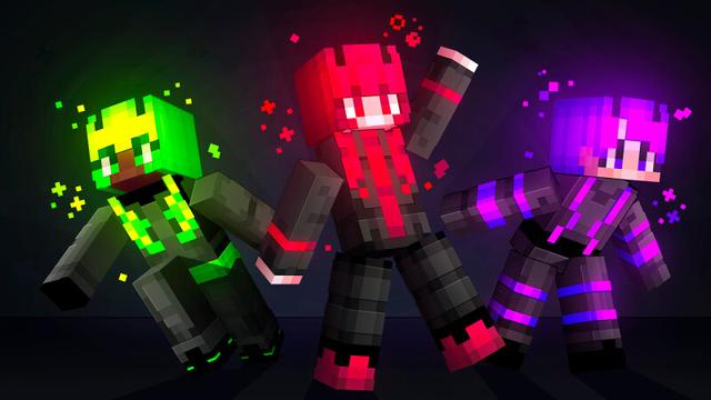 Thumbnail of the Minecraft Bedrock Marketplace product Neon Demons created by CrackedCubes.