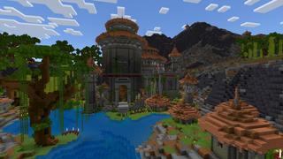 Screenshot of the Minecraft Bedrock Marketplace product Nomad's Outpost created by CrackedCubes.