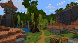 Screenshot of the Minecraft Bedrock Marketplace product Nomad's Outpost created by CrackedCubes.
