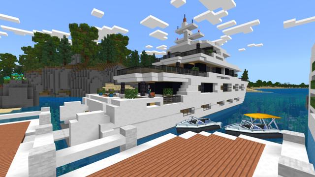 Screenshot of the Minecraft Bedrock Marketplace product Oceanic Modern Mansion created by CrackedCubes.