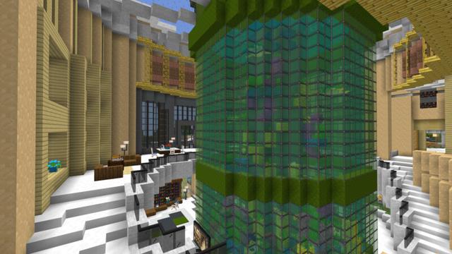 Screenshot of the Minecraft Bedrock Marketplace product Oceanic Modern Mansion created by CrackedCubes.