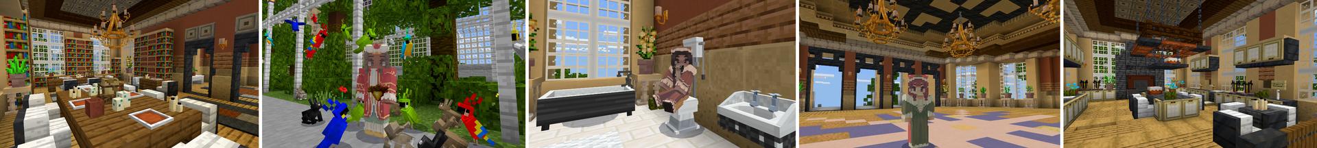 Panorama of the Minecraft Bedrock Marketplace product Palace in the Sky created by CrackedCubes.