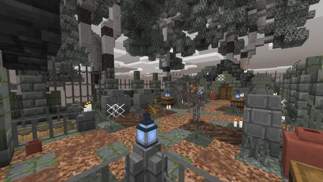 Screenshot of the Minecraft Bedrock Marketplace product Pale Garden Suburban Home created by CrackedCubes.