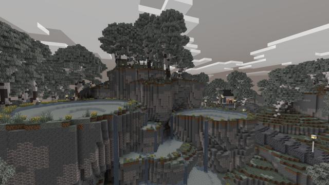 Screenshot of the Minecraft Bedrock Marketplace product Pale Garden Suburban Home created by CrackedCubes.