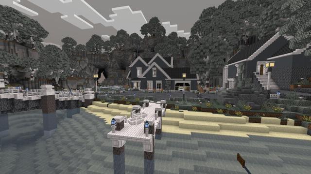 Screenshot of the Minecraft Bedrock Marketplace product Pale Garden Suburban Home created by CrackedCubes.