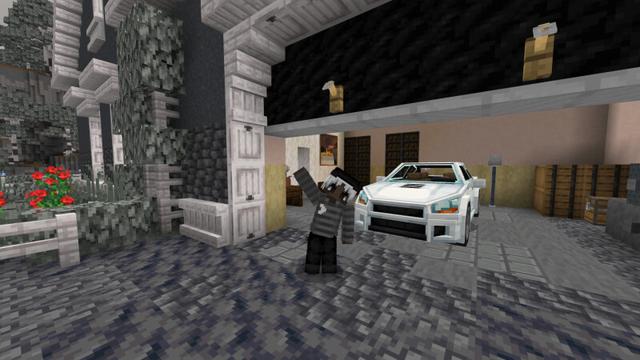 Screenshot of the Minecraft Bedrock Marketplace product Pale Garden Suburban Home created by CrackedCubes.