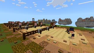 Screenshot of the Minecraft Bedrock Marketplace product Parkour Survival Challenge created by CrackedCubes.