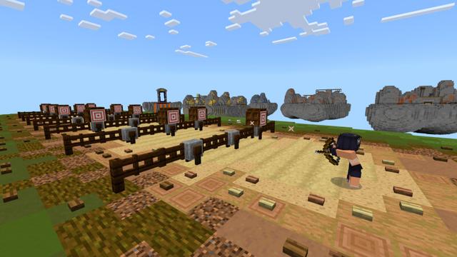 Screenshot of the Minecraft Bedrock Marketplace product Parkour Survival Challenge created by CrackedCubes.