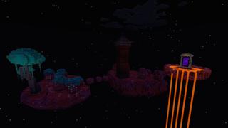 Screenshot of the Minecraft Bedrock Marketplace product Parkour Survival Challenge created by CrackedCubes.