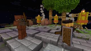Screenshot of the Minecraft Bedrock Marketplace product Parkour Survival Challenge created by CrackedCubes.