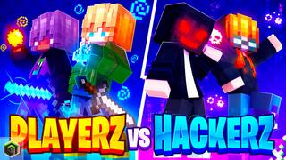 Thumbnail of the Minecraft Bedrock Marketplace product Playerz vs Hackerz created by CrackedCubes.