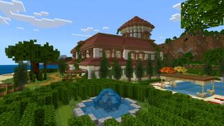 Screenshot of the Minecraft Bedrock Marketplace product Posh Beach Mansion created by CrackedCubes.