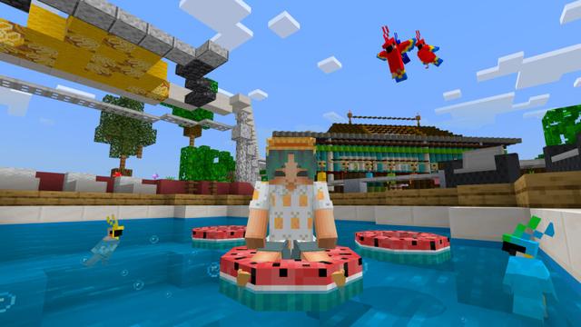 Screenshot of the Minecraft Bedrock Marketplace product Posh Island Mansion created by CrackedCubes.