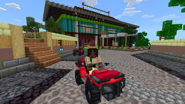 Screenshot of the Minecraft Bedrock Marketplace product Posh Island Mansion created by CrackedCubes.