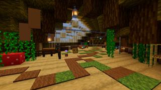 Screenshot of the Minecraft Bedrock Marketplace product Posh Island Mansion created by CrackedCubes.