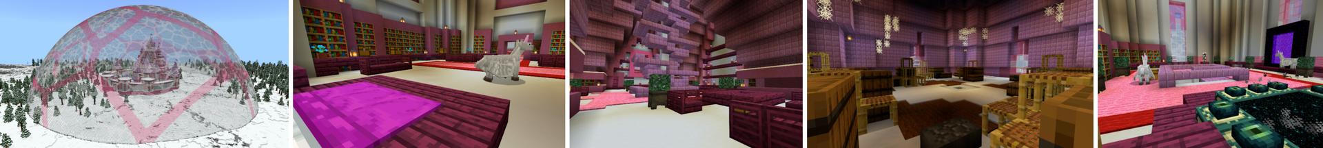 Panorama of the Minecraft Bedrock Marketplace product Princess Under the Dome created by CrackedCubes.