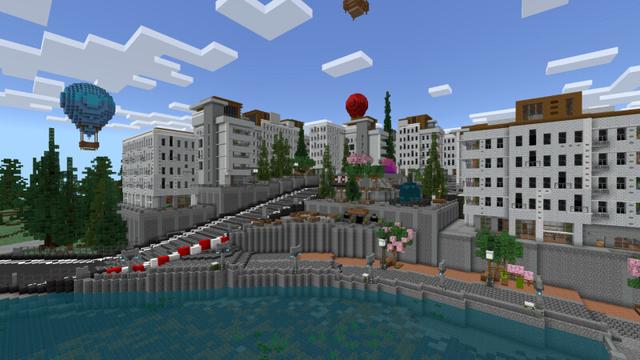 Screenshot of the Minecraft Bedrock Marketplace product Racing Speedway created by CrackedCubes.