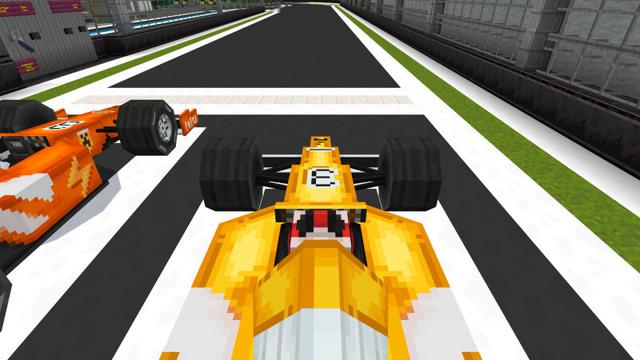 Screenshot of the Minecraft Bedrock Marketplace product Racing Speedway created by CrackedCubes.
