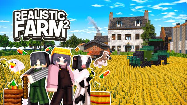 Thumbnail of the Minecraft Bedrock Marketplace product Realistic Farm 2 created by CrackedCubes.