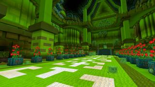 Screenshot of the Minecraft Bedrock Marketplace product Slime Castle created by CrackedCubes.