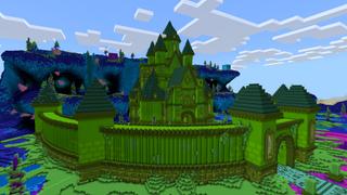 Screenshot of the Minecraft Bedrock Marketplace product Slime Castle created by CrackedCubes.