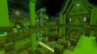 Screenshot of the Minecraft Bedrock Marketplace product Slime Castle created by CrackedCubes.