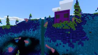Screenshot of the Minecraft Bedrock Marketplace product Slime Castle created by CrackedCubes.